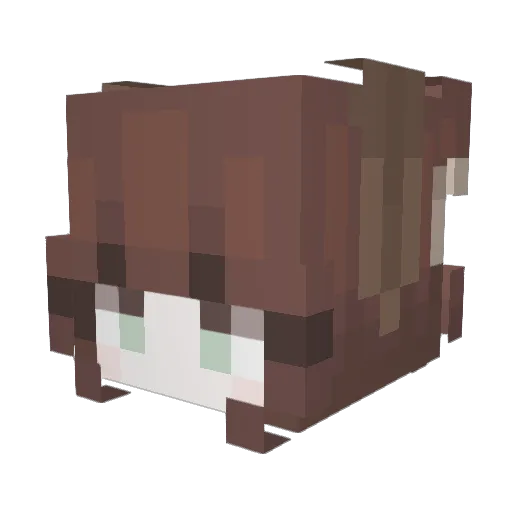 miyochin Minecraft avatar head, 3D render