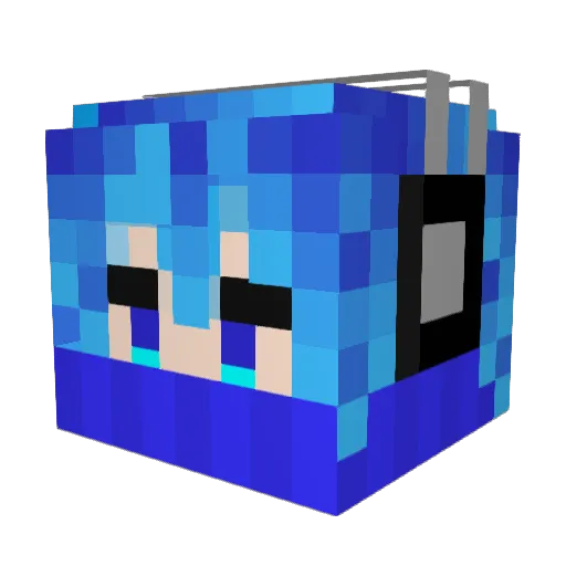 miyokio Minecraft avatar head, 3D render