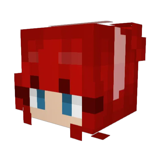 miyuki_mizuko Minecraft avatar head, 3D render