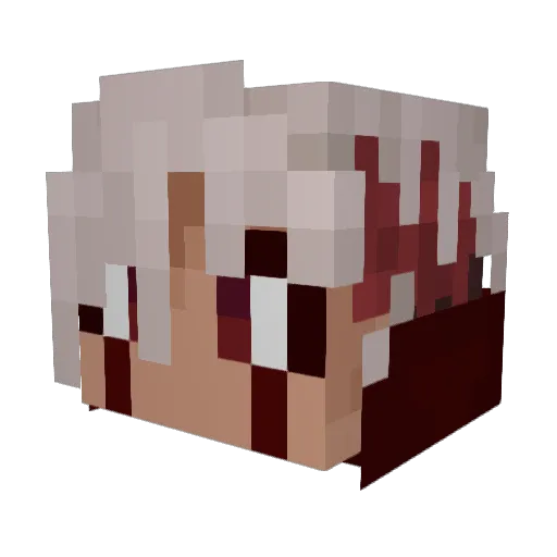 miyuufee Minecraft avatar head, 3D render