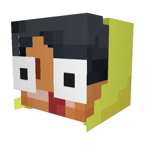 miyxh Minecraft avatar head, 3D render