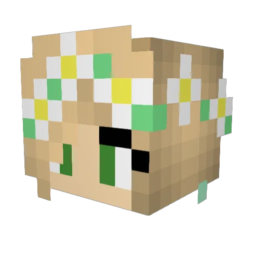 miz_pandaz Minecraft avatar head, 3D render
