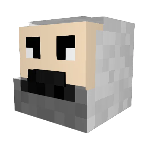 mizale Minecraft avatar head, 3D render