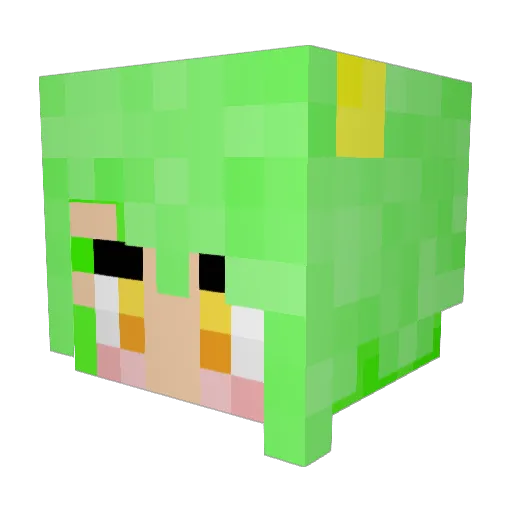 mizbelle Minecraft avatar head, 3D render