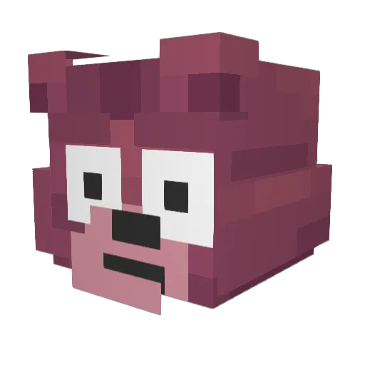 mizhael Minecraft avatar head, 3D render