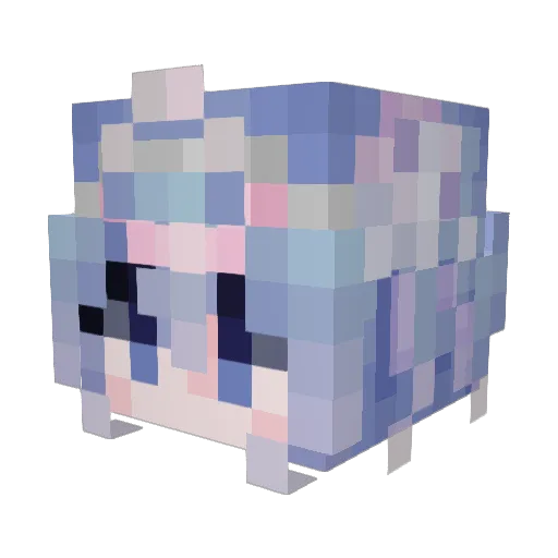 miziusa Minecraft avatar head, 3D render