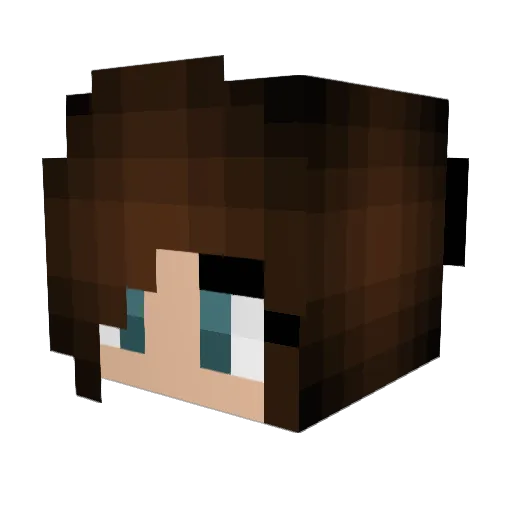 mizleeda Minecraft avatar head, 3D render