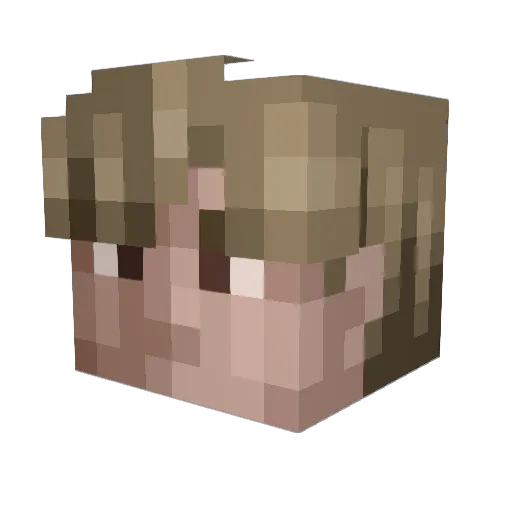 miztp Minecraft avatar head, 3D render
