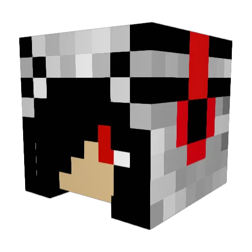mizu6 Minecraft avatar head, 3D render