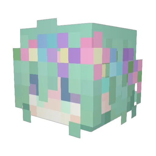 mizu7422 Minecraft avatar head, 3D render