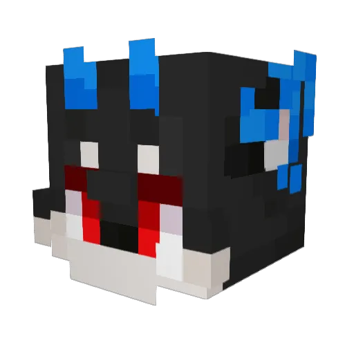 mizuchilin Minecraft avatar head, 3D render