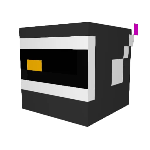 mizugane Minecraft avatar head, 3D render