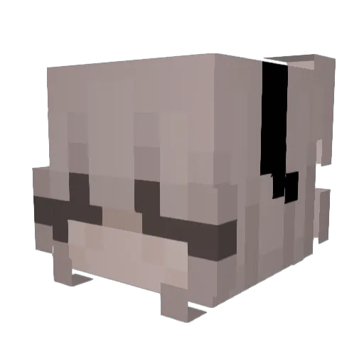 mizukki Minecraft avatar head, 3D render