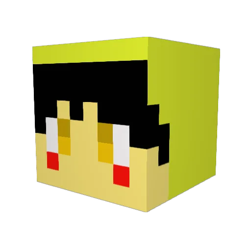 mizumizu0302 Minecraft avatar head, 3D render