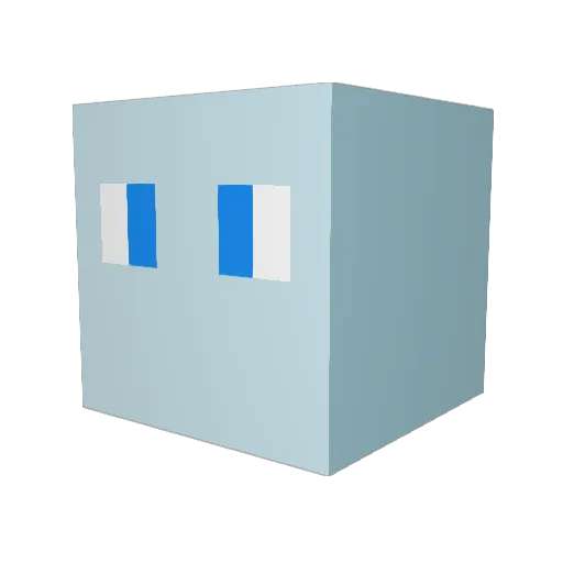 mizuneh Minecraft avatar head, 3D render