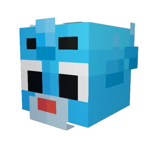 mizunocabbage Minecraft avatar head, 3D render