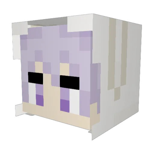 mizunoiz Minecraft avatar head, 3D render