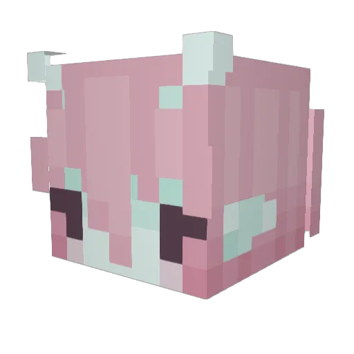 mizusaiko Minecraft avatar head, 3D render