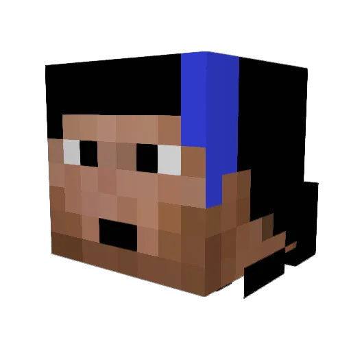 mizutchi Minecraft avatar head, 3D render