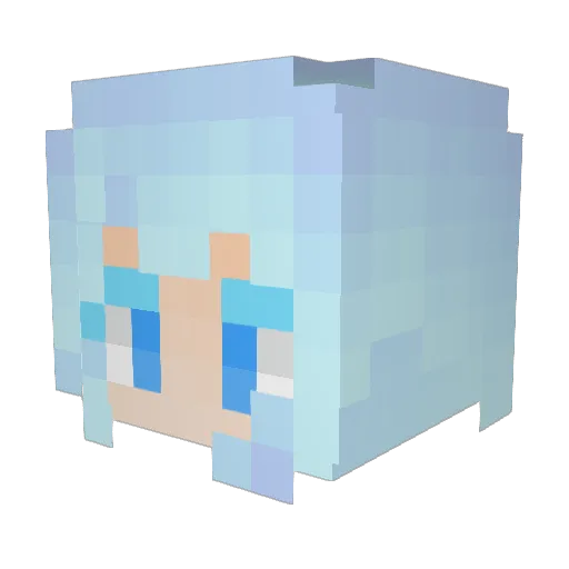 mizuwatam Minecraft avatar head, 3D render
