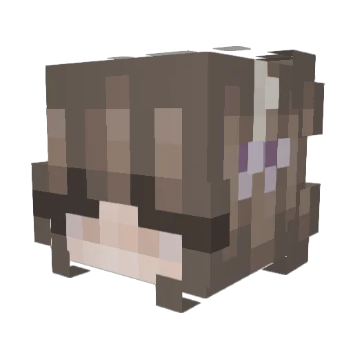 mizyi Minecraft avatar head, 3D render