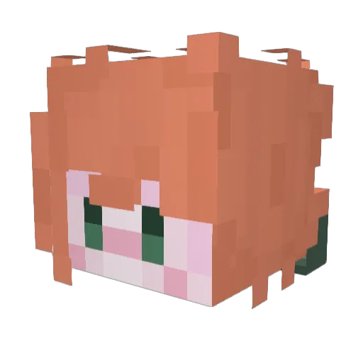 mizyxea Minecraft avatar head, 3D render