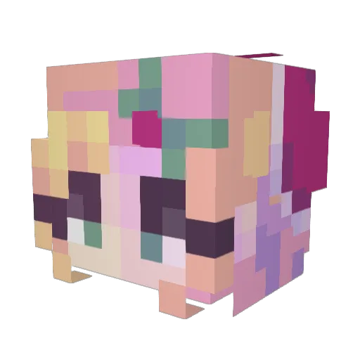 mizzlekc Minecraft avatar head, 3D render