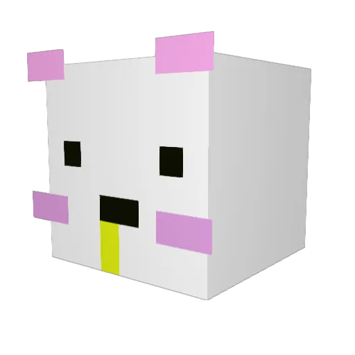mj0129 Minecraft avatar head, 3D render