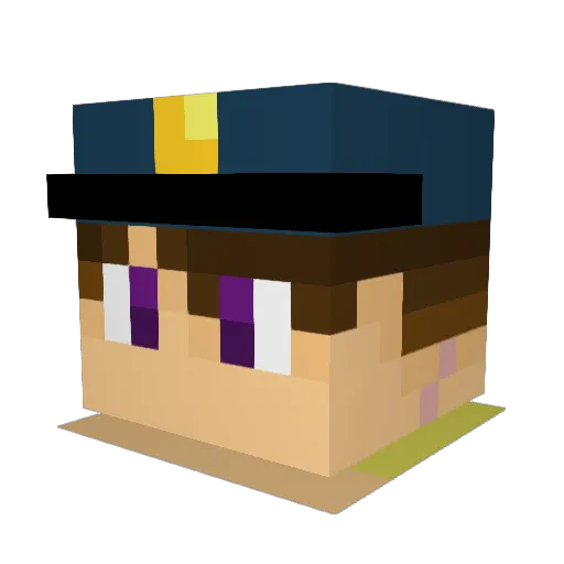 mj13qi Minecraft avatar head, 3D render