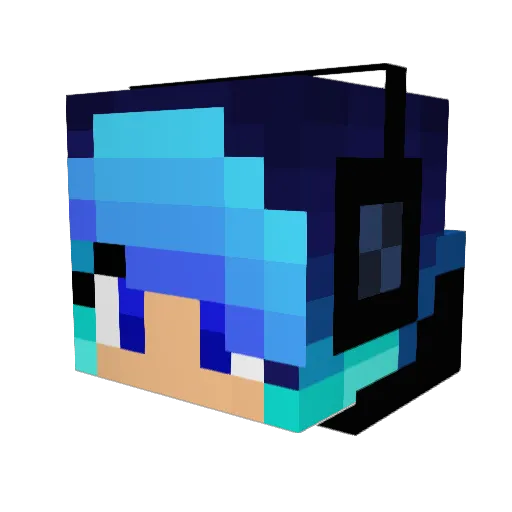 mjbomber Minecraft avatar head, 3D render