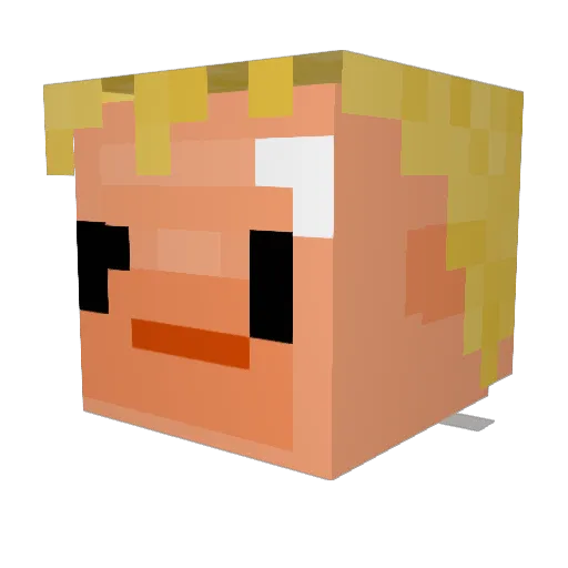 mjcmh Minecraft avatar head, 3D render