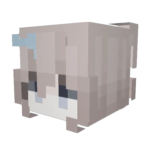 mjett Minecraft avatar head, 3D render