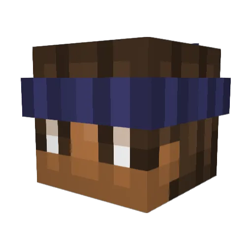 mjfishy Minecraft avatar head, 3D render