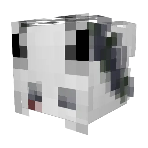 mjijist Minecraft avatar head, 3D render