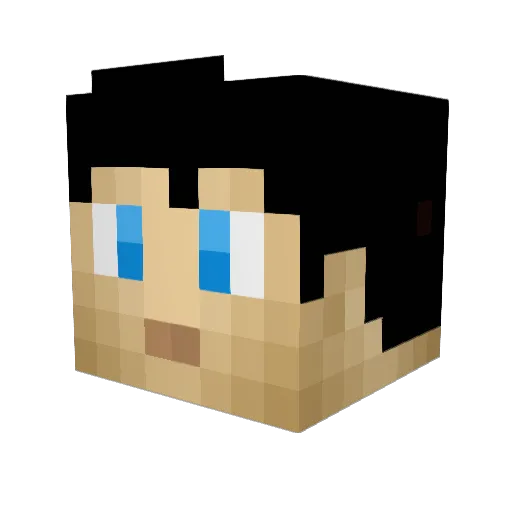 mjioras Minecraft avatar head, 3D render