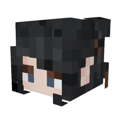 mjkia Minecraft avatar head, 3D render