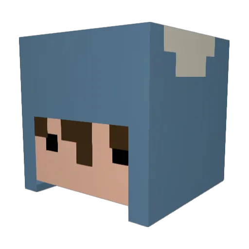 mjlenderman Minecraft avatar head, 3D render