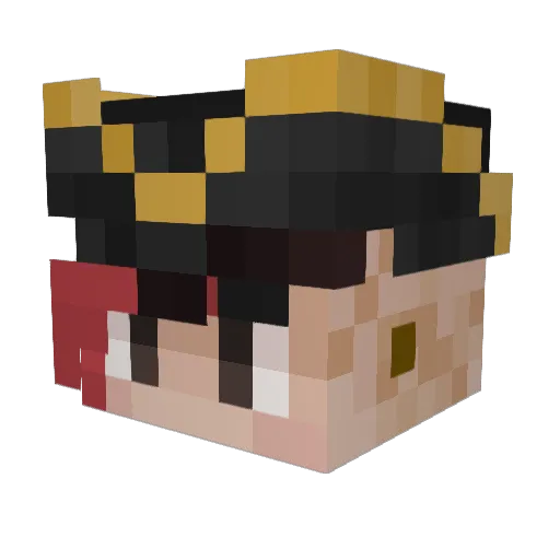 mjoverbeck Minecraft avatar head, 3D render