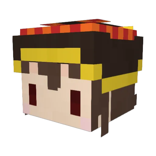 mjpc356 Minecraft avatar head, 3D render