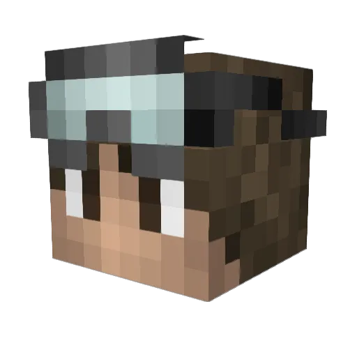 mjpfx Minecraft avatar head, 3D render
