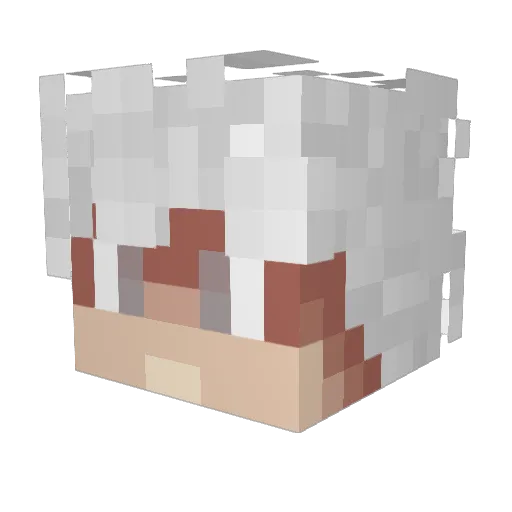 mjq12 Minecraft avatar head, 3D render