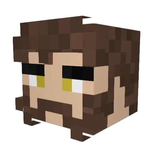 mjrsnyder Minecraft avatar head, 3D render