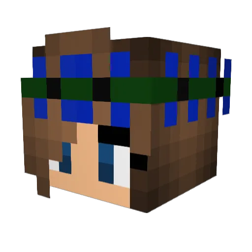 mjtresh Minecraft avatar head, 3D render