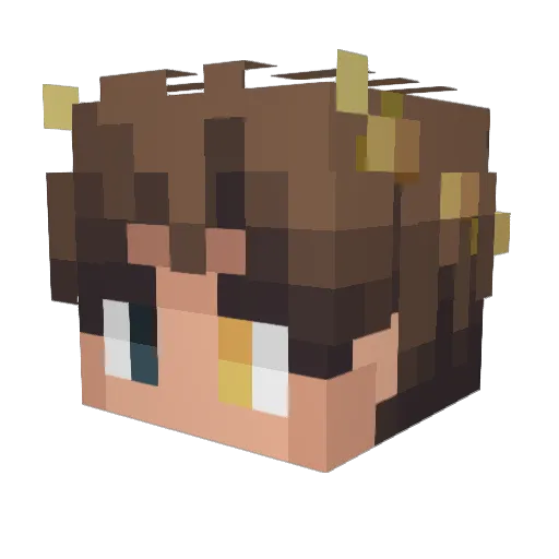 mjxn Minecraft avatar head, 3D render