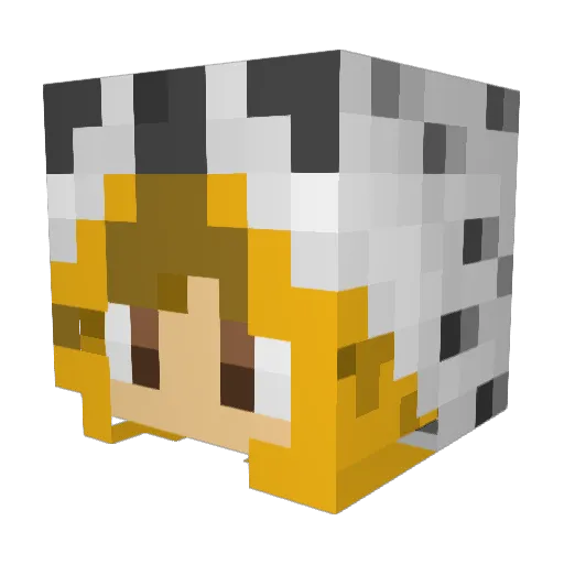 mjzerz Minecraft avatar head, 3D render