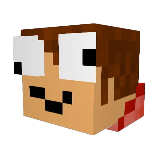 mk207997 Minecraft avatar head, 3D render