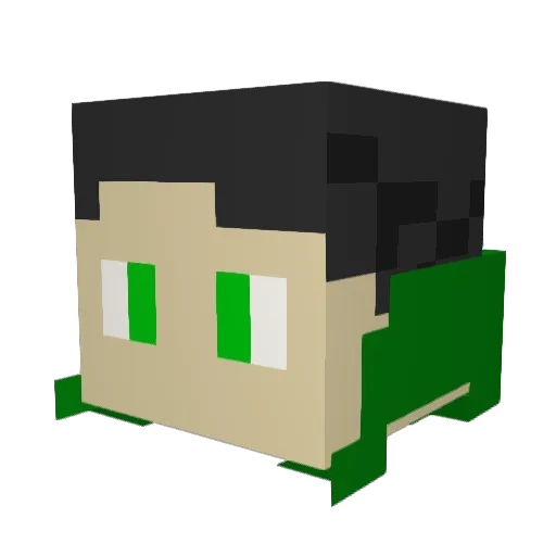 mk22asd Minecraft avatar head, 3D render