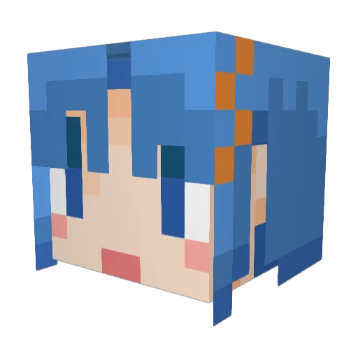 mk99999 Minecraft avatar head, 3D render
