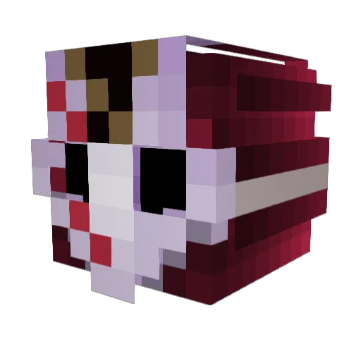mkTTy0 Minecraft avatar head, 3D render