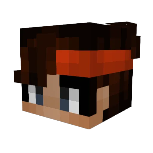 mk_dash Minecraft avatar head, 3D render